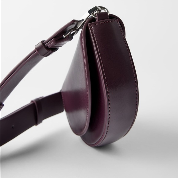 SOLD- Zara - New Burgundy Mini Crossbody Bag - Picture 3 of 8